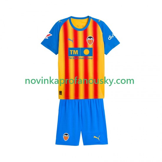 Valencia CF Dres Alternativní Fotbalové Dresy pro Děti 2025-2026 Krátký rukáv