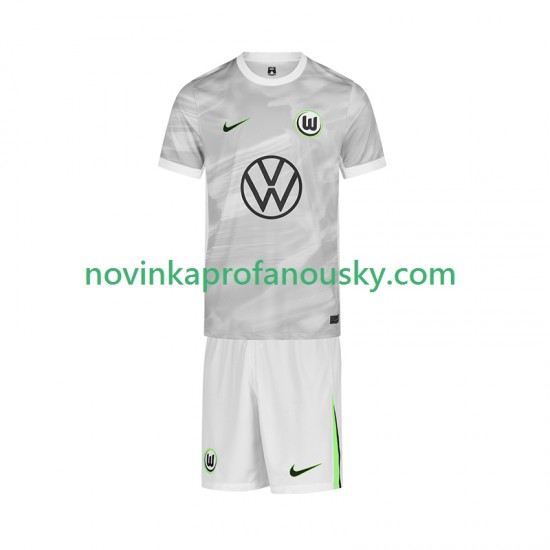 VfL Wolfsburg Dres Venkovní Fotbalové Dresy pro Děti 2025-2026 Krátký rukáv