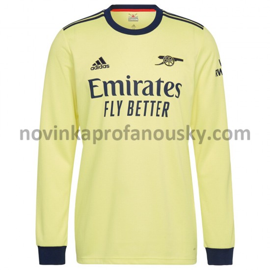 Arsenal Dres Venkovní Fotbalové Dresy pro Muže 2021-2022 Dlouhý Rukáv