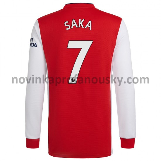 Arsenal Dres Bukayo Saka 7 Domácí Fotbalové Dresy pro Muže 2021-2022 Dlouhý Rukáv