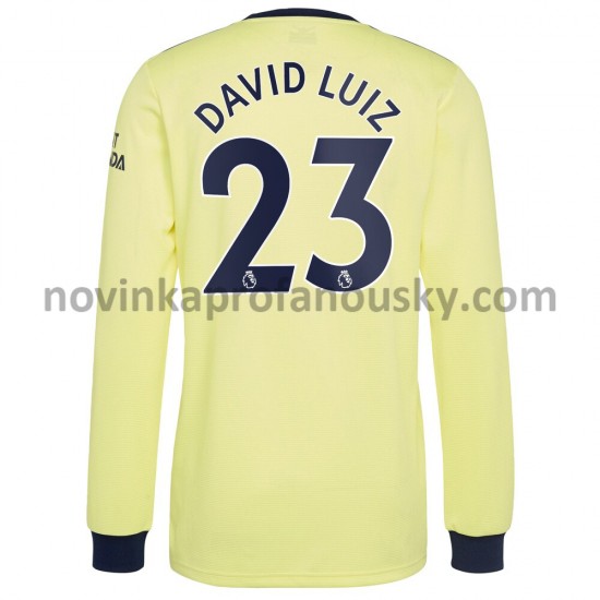 Arsenal Dres David Luiz 23 Venkovní Fotbalové Dresy pro Muže 2021-2022 Dlouhý Rukáv