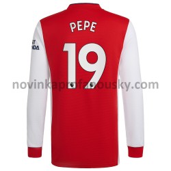 Arsenal Dres Nicolas Pepe 19 Domácí Fotbalové Dresy pro Muže 2021-2022 Dlouhý Rukáv
