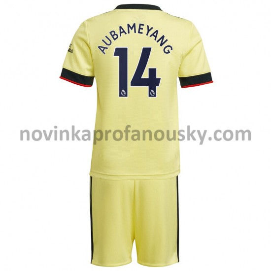 Arsenal Dres Pierre-Emerick Aubameyang 14 Venkovní Fotbalové Dresy pro Děti 2021-2022