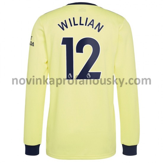 Arsenal Dres Willian 12 Venkovní Fotbalové Dresy pro Muže 2021-2022 Dlouhý Rukáv