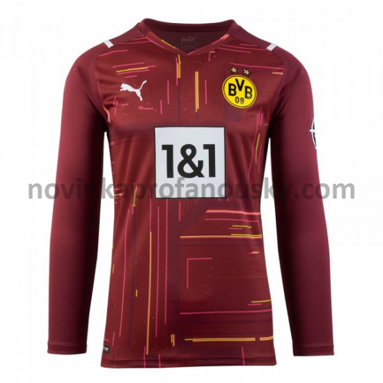 Borussia Dortmund Dres Brankářské Fotbalové Dresy pro Muže M001 2021-2022 Dlouhý Rukáv