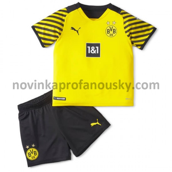 Borussia Dortmund Dres Domácí Fotbalové Dresy pro Děti 2021-2022