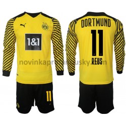 Borussia Dortmund Dres Reus 11 Domácí Fotbalové Dresy pro Děti 2021-2022 Dlouhý Rukáv