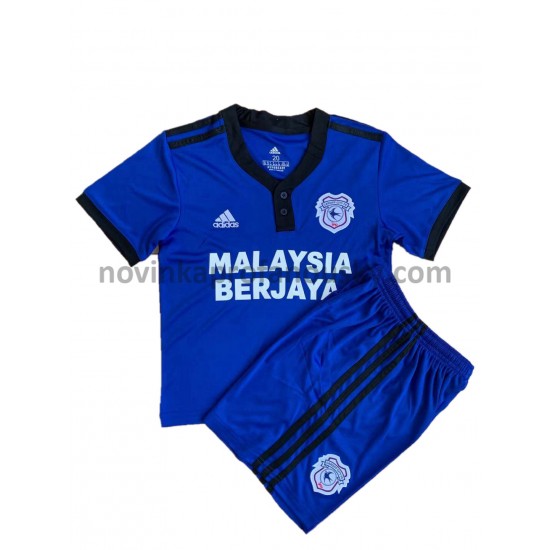 Cardiff City Dres Domácí Fotbalové Dresy pro Děti 2021-2022