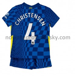 Chelsea Dres Andreas Christensen 4 Domácí Fotbalové Dresy pro Děti 2021-2022