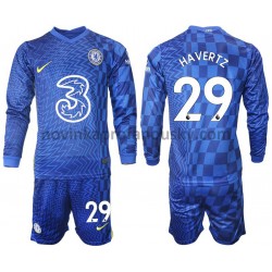 Chelsea Dres Havertz 29 Domácí Fotbalové Dresy pro Děti 2021-2022 Dlouhý Rukáv