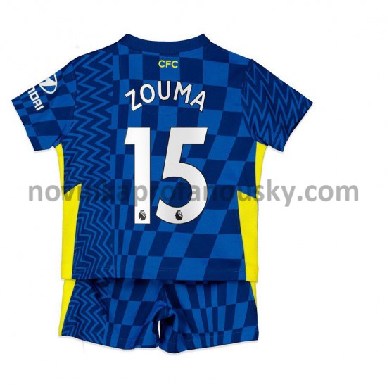 Chelsea Dres Kurt Zouma 15 Domácí Fotbalové Dresy pro Děti 2021-2022