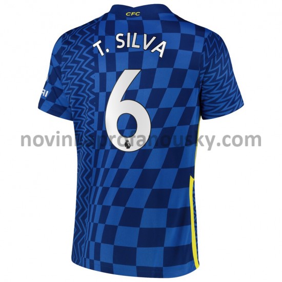 Chelsea Dres T. Silva 6 Domácí Fotbalové Dresy pro Muže 2021-2022