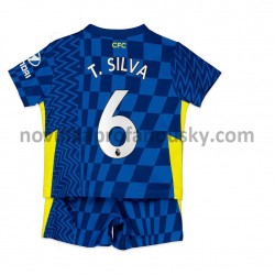 Chelsea Dres T. Silva 6 Domácí Fotbalové Dresy pro Děti 2021-2022