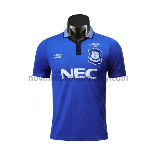 Everton Dres Retro Domácí Fotbalové Dresy pro Muže 1995