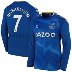 Everton Dres Richarlison 7 Domácí Fotbalové Dresy pro Muže 2021-2022 Dlouhý Rukáv