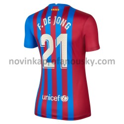 FC Barcelona Dres F.De Jong 21 Domácí Fotbalové Dresy pro Ženy 2021-2022
