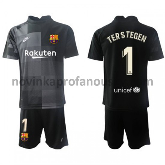 FC Barcelona Dres Brankářské Ter Stegen 1 Venkovní Fotbalové Dresy pro Děti 2021-2022