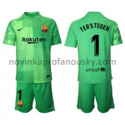 FC Barcelona Dres Brankářské Ter Stegen 1 Alternativní Fotbalové Dresy pro Děti 2021-2022