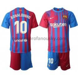 FC Barcelona Dres Ronaldinho 10 Domácí Fotbalové Dresy pro Děti 2021-2022