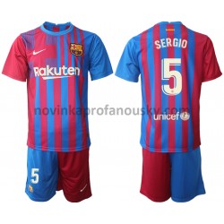 FC Barcelona Dres Sergio Busquets 5 Domácí Fotbalové Dresy pro Děti 2021-2022