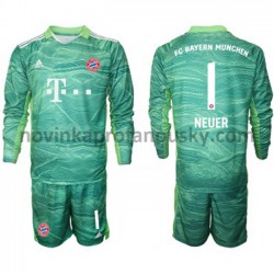 FC Bayern Mnichov Dres Brankářské Manuel Neuer 1 Alternativní Fotbalové Dresy pro Děti 2021-2022 Dlouhý Rukáv