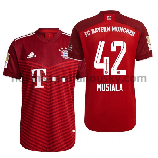 FC Bayern Mnichov Dres Jamal Musiala 42 Domácí Fotbalové Dresy pro Muže 2021-2022
