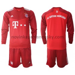 FC Bayern Mnichov Dres Domácí Fotbalové Dresy pro Děti 2021-2022 Dlouhý Rukáv