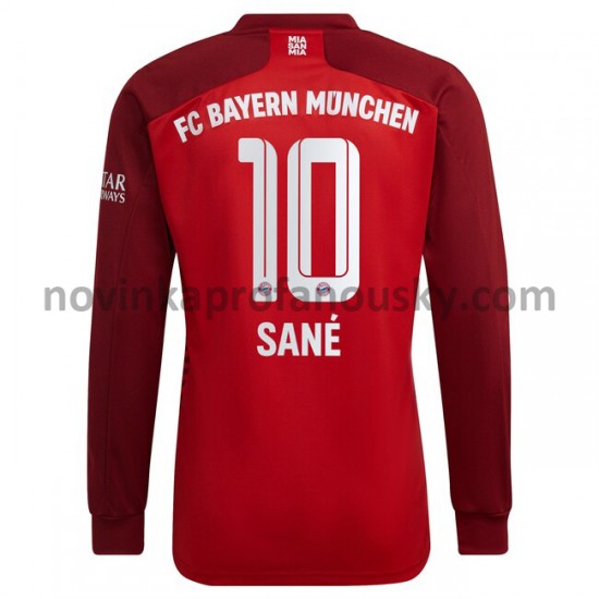 FC Bayern Mnichov Dres Leroy Sane 10 Domácí Fotbalové Dresy pro Muže 2021-2022 Dlouhý Rukáv