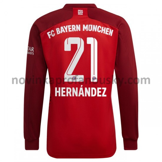 FC Bayern Mnichov Dres Lucas Hernandez 21 Domácí Fotbalové Dresy pro Muže 2021-2022 Dlouhý Rukáv