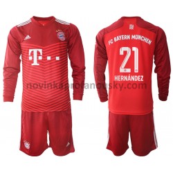 FC Bayern Mnichov Dres Lucas Hernandez 21 Domácí Fotbalové Dresy pro Děti 2021-2022 Dlouhý Rukáv
