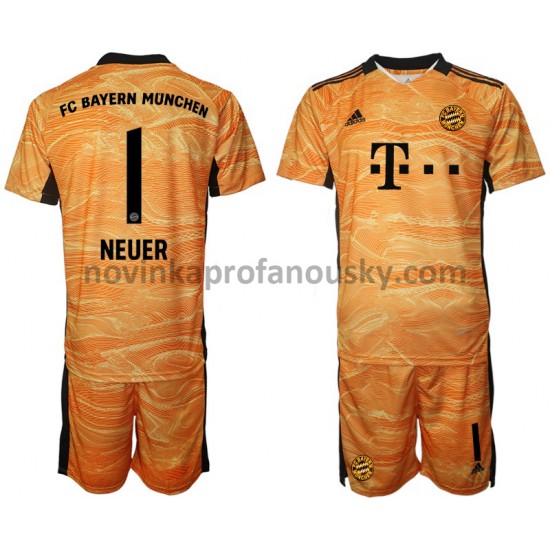 FC Bayern Mnichov Dres Manuel Neuer 1 Brankářské Domácí Fotbalové Dresy pro Děti 2021-2022