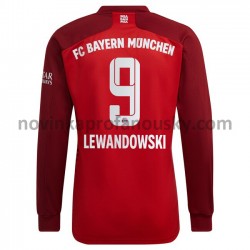 FC Bayern Mnichov Dres Robert Lewandowski 9 Domácí Fotbalové Dresy pro Muže 2021-2022 Dlouhý Rukáv