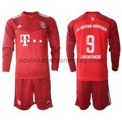 FC Bayern Mnichov Dres Robert Lewandowski 9 Domácí Fotbalové Dresy pro Děti 2021-2022 Dlouhý Rukáv