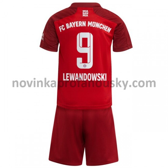 FC Bayern Mnichov Dres Robert Lewandowski 9 Domácí Fotbalové Dresy pro Děti 2021-2022