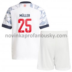 FC Bayern Mnichov Dres Thomas Muller 25 Alternativní Fotbalové Dresy pro Děti 2021-2022
