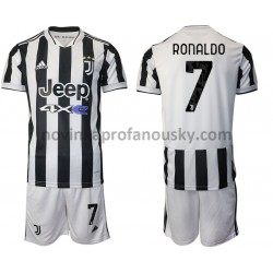 Juventus Dres Cristiano Ronaldo 7 Domácí Fotbalové Dresy pro Děti 2021-2022