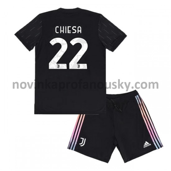Juventus Dres Federico Chiesa 22 Venkovní Fotbalové Dresy pro Děti 2021-2022
