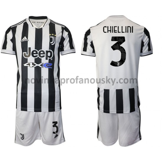 Juventus Dres Giorgio Chiellini 3 Domácí Fotbalové Dresy pro Děti 2021-2022