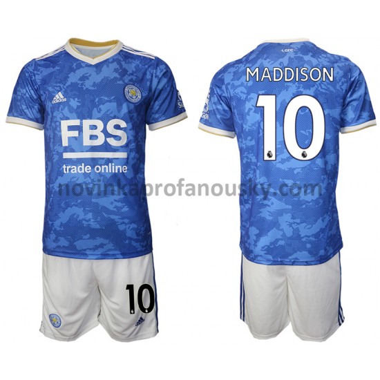Leicester City Dres James Maddison 10 Domácí Fotbalové Dresy pro Děti 2021-2022
