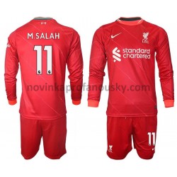 Liverpool Dres M.Salah 11 Domácí Fotbalové Dresy pro Děti 2021-2022 Dlouhý Rukáv