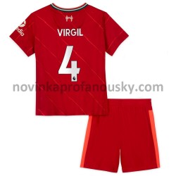 Liverpool Dres Virgil van Dijk 4 Domácí Fotbalové Dresy pro Děti 2021-2022