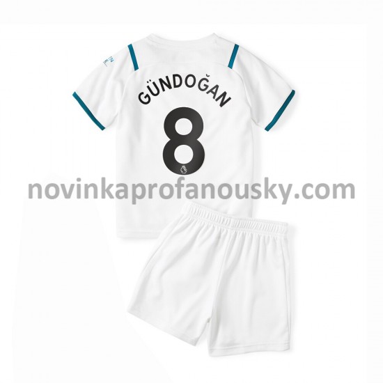 Manchester City Dres Ilkay Gundogan 8 Venkovní Fotbalové Dresy pro Děti 2021-2022
