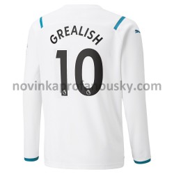Manchester City Dres Jack Grealish 10 Venkovní Fotbalové Dresy pro Muže 2021-2022 Dlouhý Rukáv