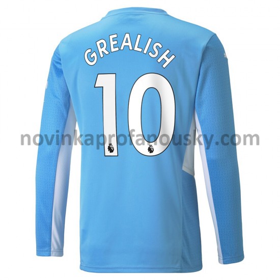 Manchester City Dres Jack Grealish 10 Domácí Fotbalové Dresy pro Muže 2021-2022 Dlouhý Rukáv