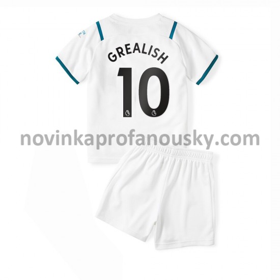 Manchester City Dres Jack Grealish 10 Venkovní Fotbalové Dresy pro Děti 2021-2022