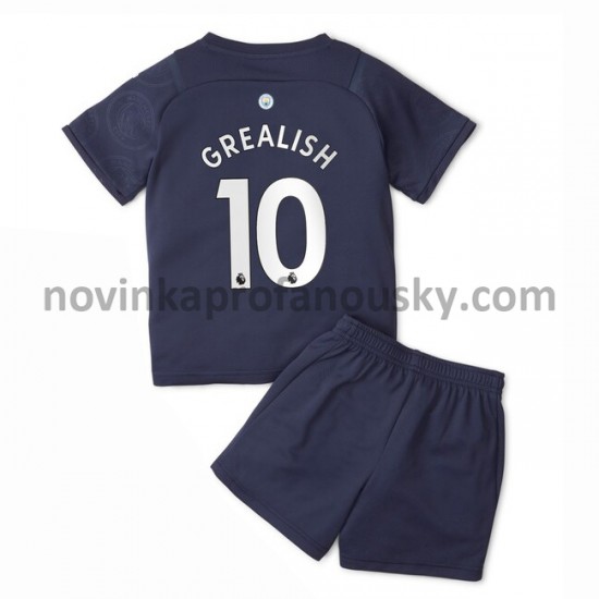 Manchester City Dres Jack Grealish 10 Alternativní Fotbalové Dresy pro Děti 2021-2022