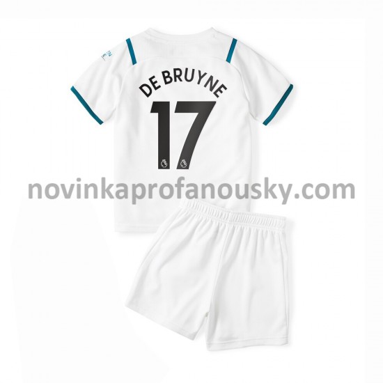 Manchester City Dres Kevin De Bruyne 17 Venkovní Fotbalové Dresy pro Děti 2021-2022