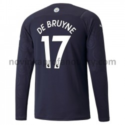Manchester City Dres Kevin De Bruyne 17 Alternativní Fotbalové Dresy pro Muže 2021-2022 Dlouhý Rukáv