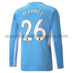 Manchester City Dres Riyad Mahrez 26 Domácí Fotbalové Dresy pro Muže 2021-2022 Dlouhý Rukáv