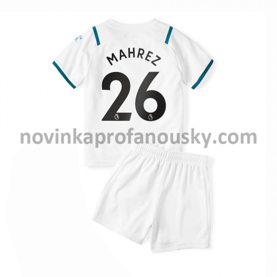 Manchester City Dres Riyad Mahrez 26 Venkovní Fotbalové Dresy pro Děti 2021-2022